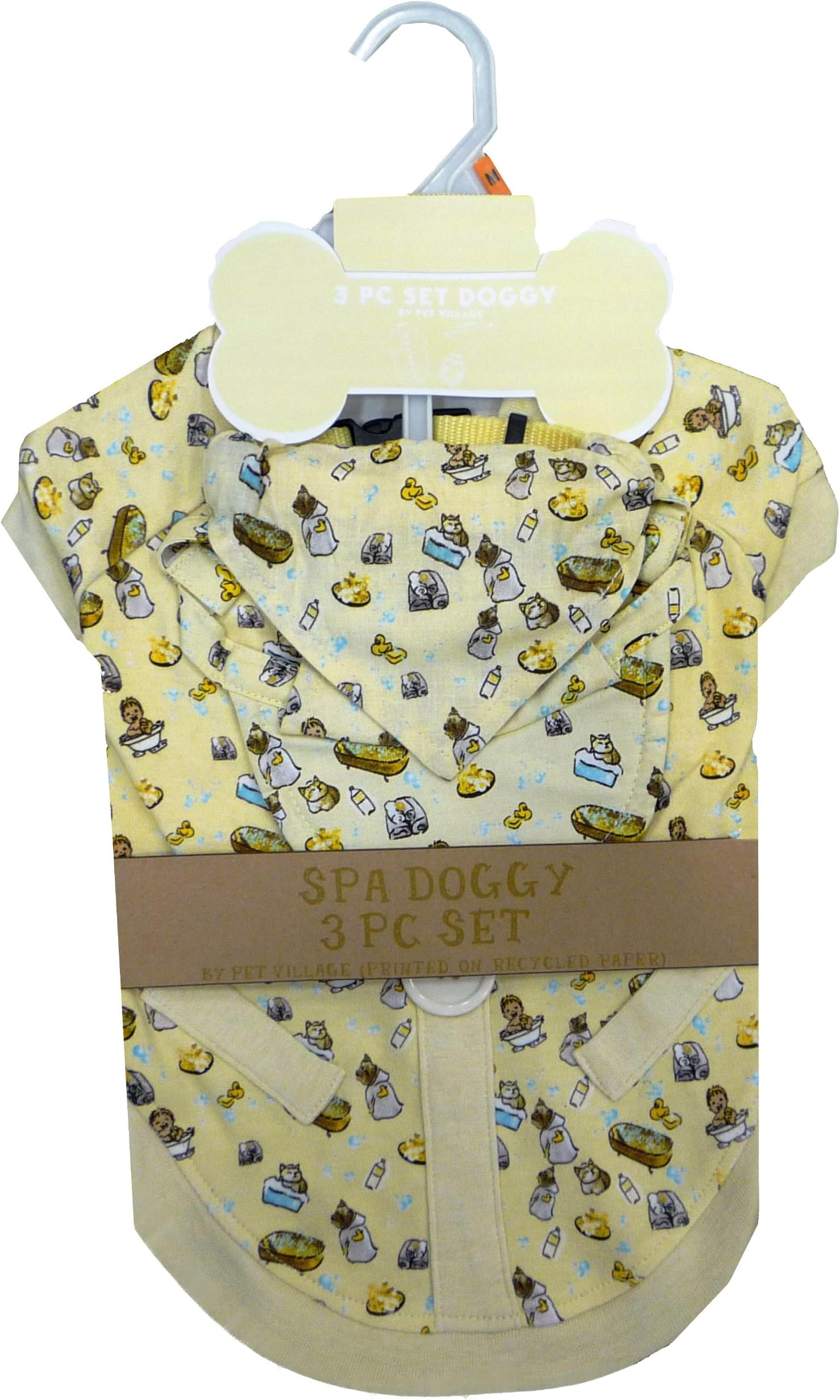 Pet Village Spa Doggy Outfit 3-Piece Dog Clothing Hanging Set, Small