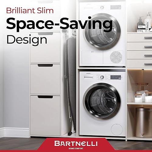 Miniatura 8 de Bartnelli Tabla de planchar profesional extra ancha de 19 x 48 pulgadas con soporte para planchar, soporte para cables, estante y cubierta y