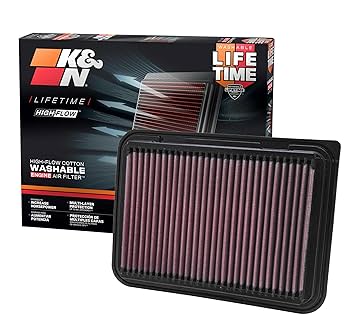 K&N engine air filter, washable and reusable: 2002-2019