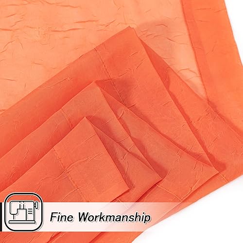 Miniatura 6 de MYSKY HOME - Cortinas transparentes de gasa para ventana y barra de cortina, juego de 2 paneles de cortina transparentes arrugados, Poliéster &