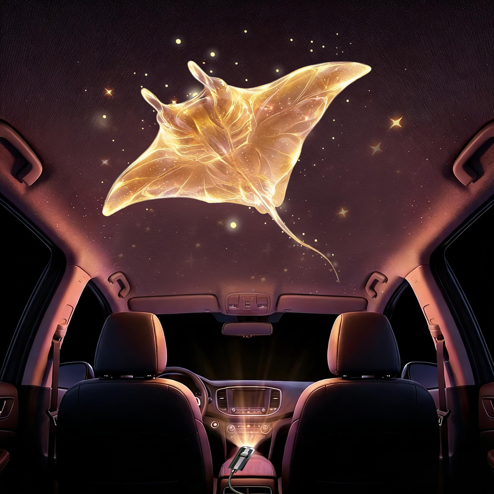 Dreamy Marine Life Projector Light – 8 Ocean Slides, Jellyfish & Dolphins, USB Powered For Bedroom Ceiling Nightlight