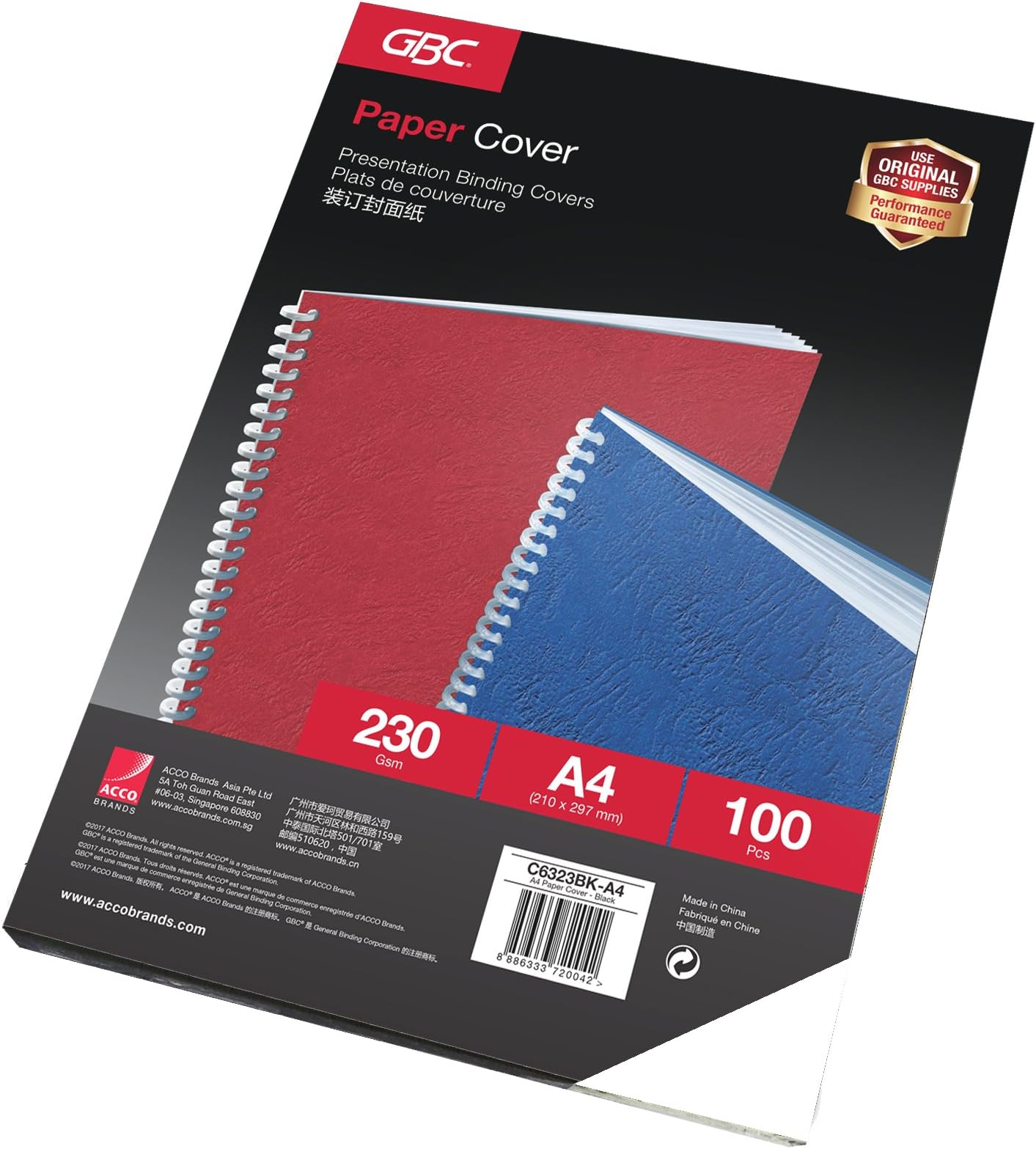 GBC Ibicover Binding Cover 63 Series 230GSM A4 White (Pack of 100)