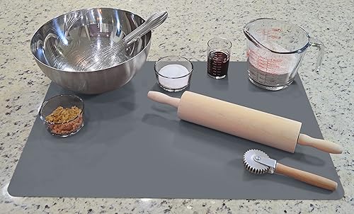 Miniatura 9 de GASARÉ, Juego de 2 alfombrillas de silicona extra grandes, gruesas, para encimera de cocina, resistentes al calor, protector de encimera,