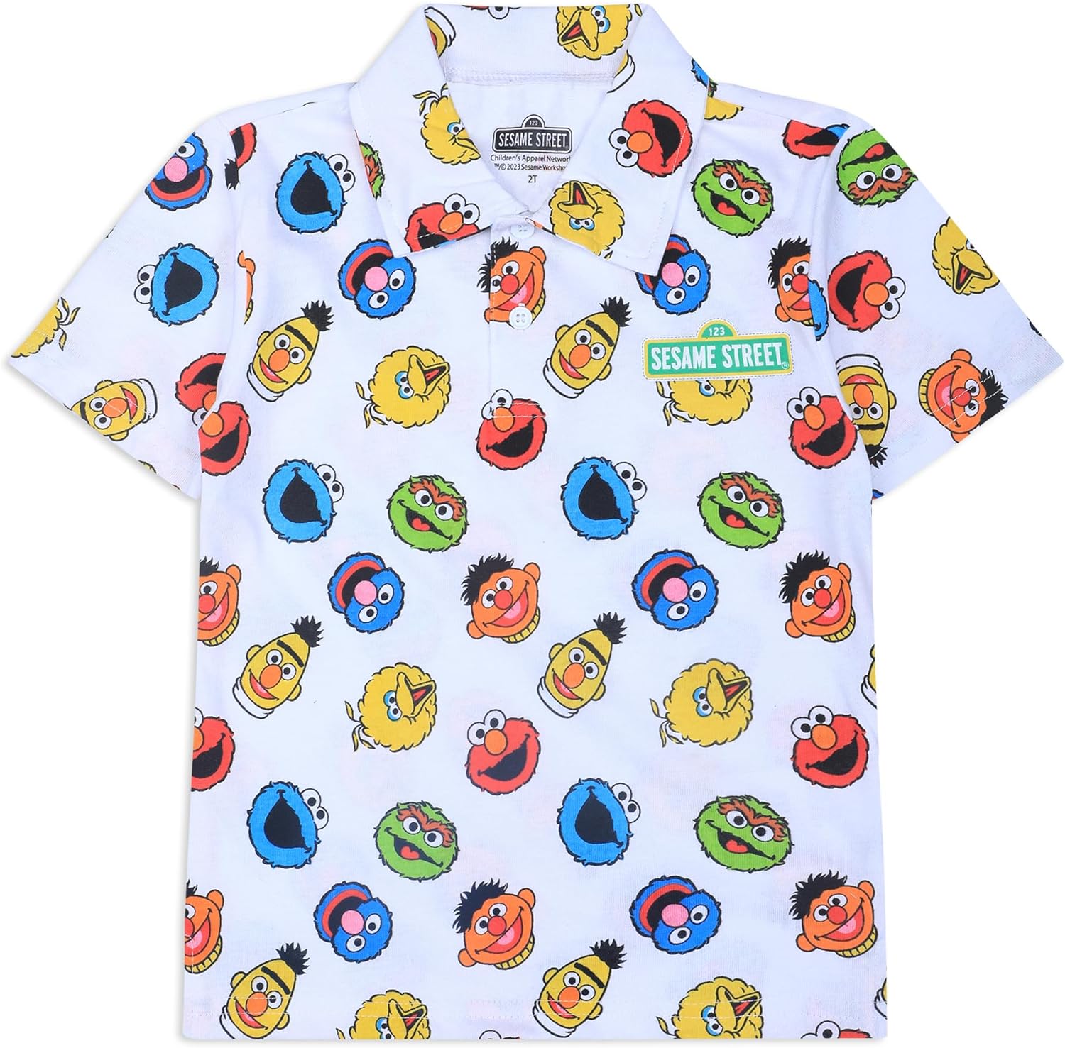 Sesame Street Boys Half Button Shirt for Infant and Toddler