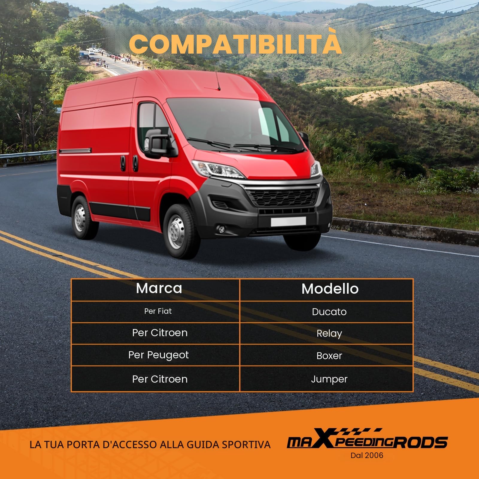 maXpeedingrods 2 sospensioni pneumatiche posteriori + kit compressore da 12 V per Fiat Ducato 1994-2024 4000 kg