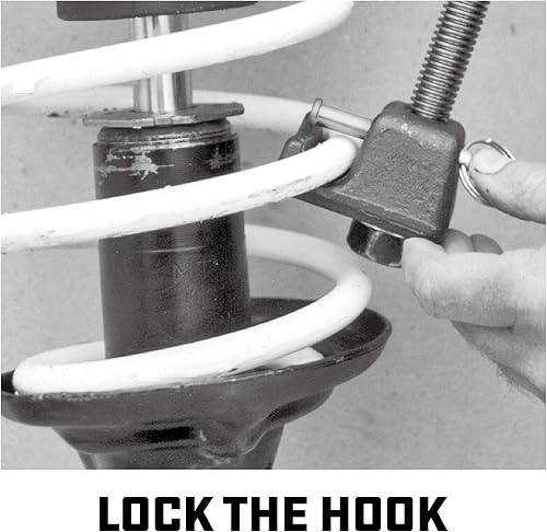 Miniatura 10 de Powerbuilt 648603 - Kit de herramientas para compresor de muelles helicoidales, 5 piezas, resortes helicoidales rectos o curvos, amortiguadores,