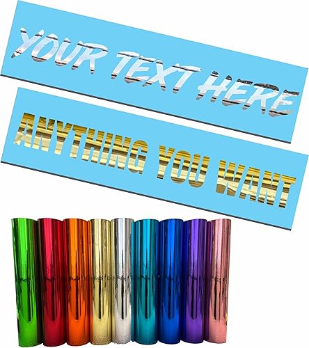 VulgrCo Design Your Own Custom Vinyl Decal Sticker Letters Initials Monogram Car Window Cup Gift License Plate Personalized Sign DIY - Chrome Colors