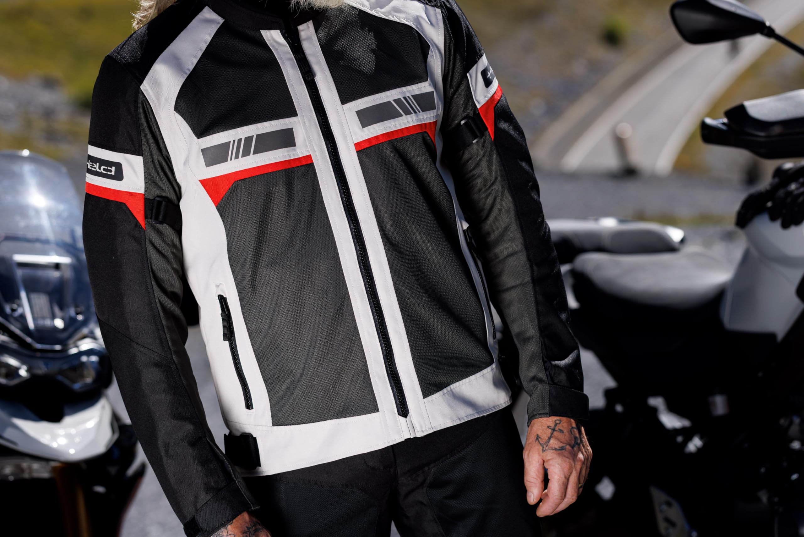 Held Tropic 4 Base Mesh Motorrad-Textilhosen, grau, L