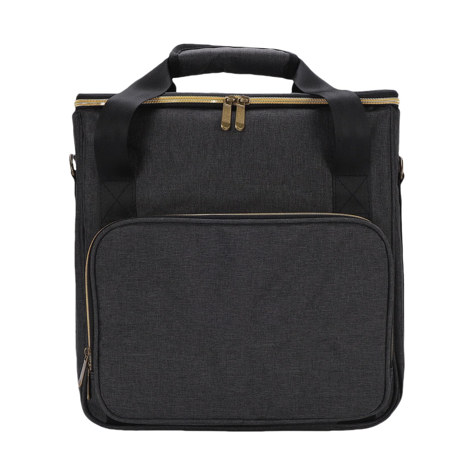 Borsa per il Trasporto di Dischi, Custodia in Vinile Porta con Imbottitura Spessa Divisori Rimovibili per Dischi da 7 10 12 Pollici DJ Travel