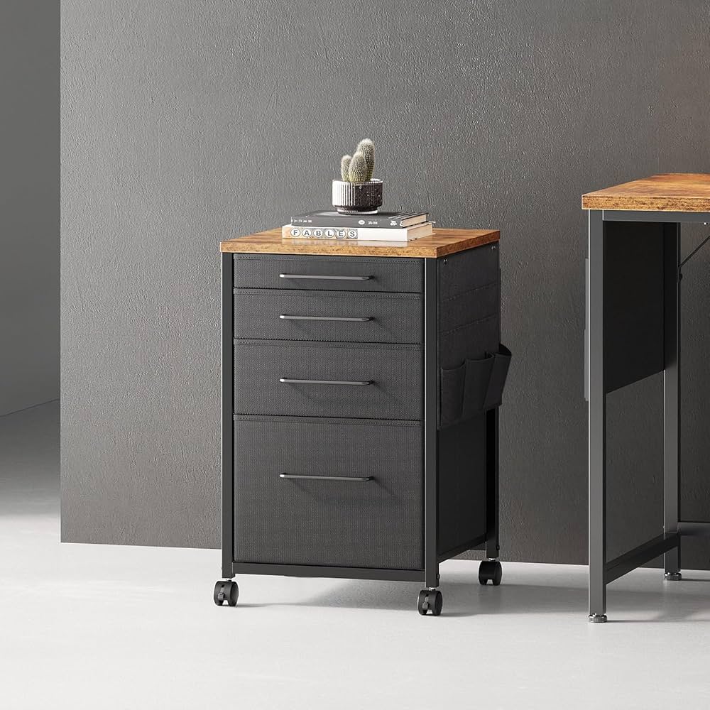 Amazon.co.jp: YeTom デスクワゴン キャビネット サイドチェスト