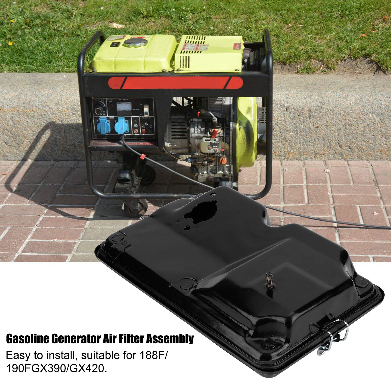 Ensemble de Filtre à air de générateur, pièces de Rechange durables de Haute qualité pour générateurs à Essence 188F 190FGX390 GX420, adaptées aux Jardins de Construction agricole