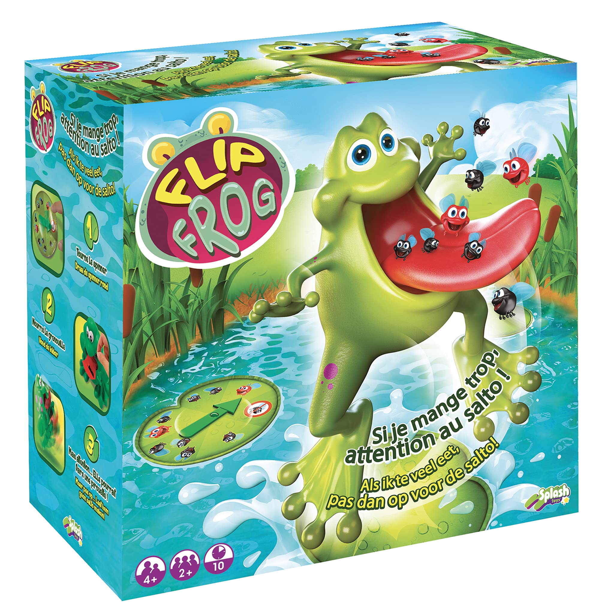 Splash Toys - Flip Frog - Gra planszowa dla dzieci - Daje Żabę - dla zabawnych chwil do dzielenia się między młodymi i starszymi - od 4 lat