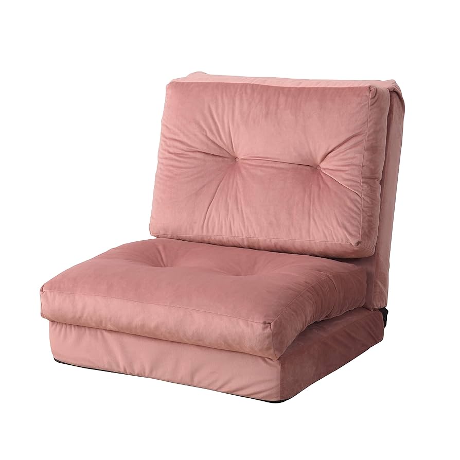 【ピンク】1人掛けソファー ソファーベッド 座椅子 6段調整可能 寝る 座る ピンク】1人掛けソファー ソファーベッド 座椅子 6段調整可能