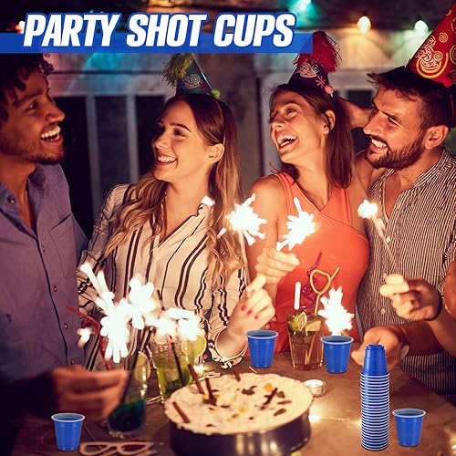 Miniatura 6 de Yetene 200 vasos desechables de 2 onzas, vasos de chupito, vasos de plástico de 2 onzas, mini tazas para fiesta de cumpleaños, degustación,