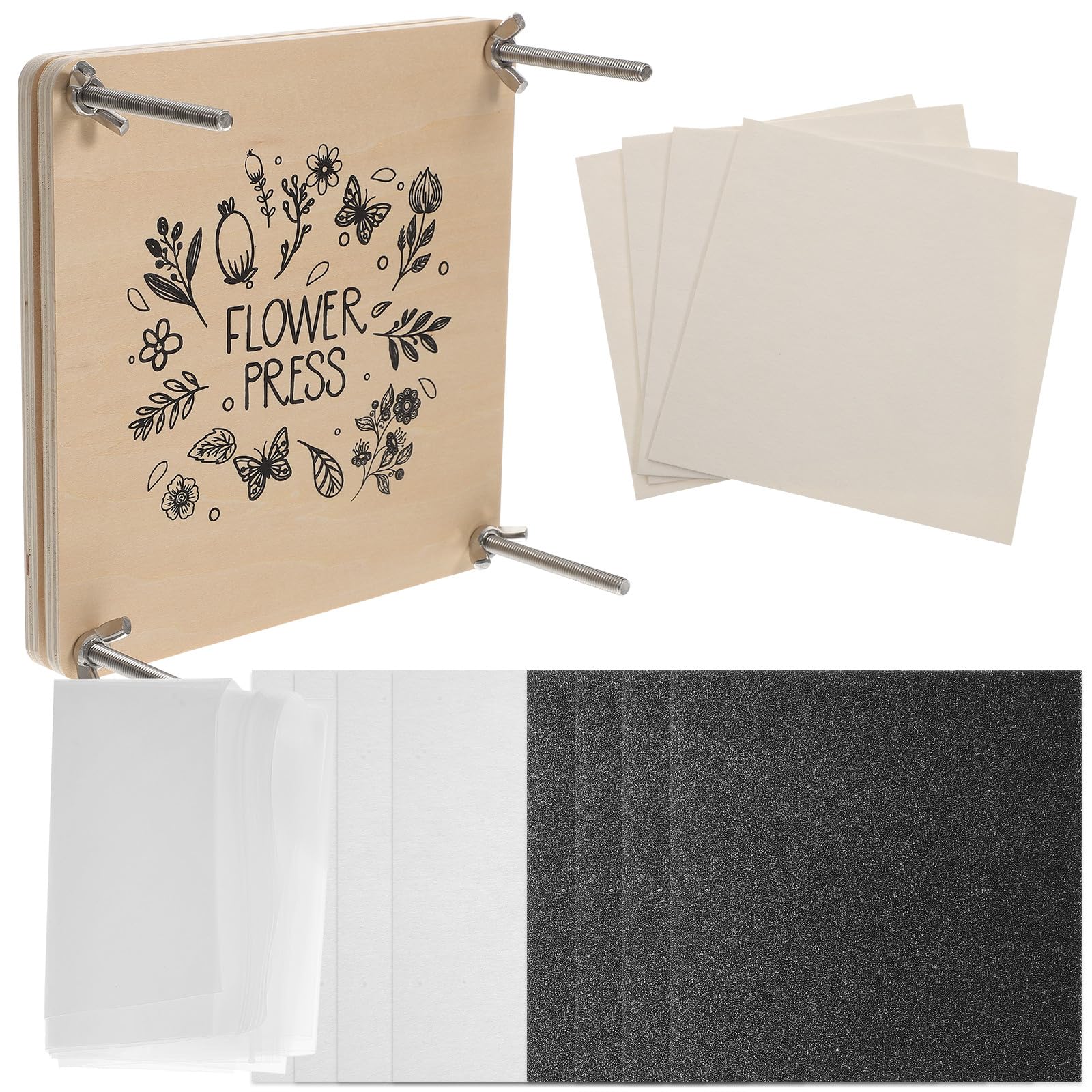 Alasum Blumenpressset Mit Pflanzenblattpresse Für Diy Blumenpresse Werkzeug Zum Trocknen Von Blumen Und Blättern Für Bastelarbeiten Und Dekoration