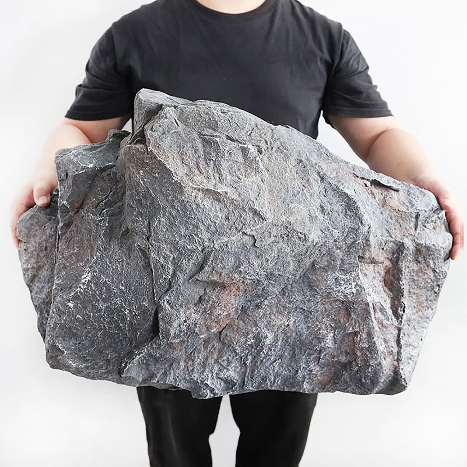 Outdoor Faux Rock Cover, PU Foam Decorative Fake Rocks for Gardens Shooting, Yard, Landscaping - Artificial Fake Boulder, Well Covers Rocks