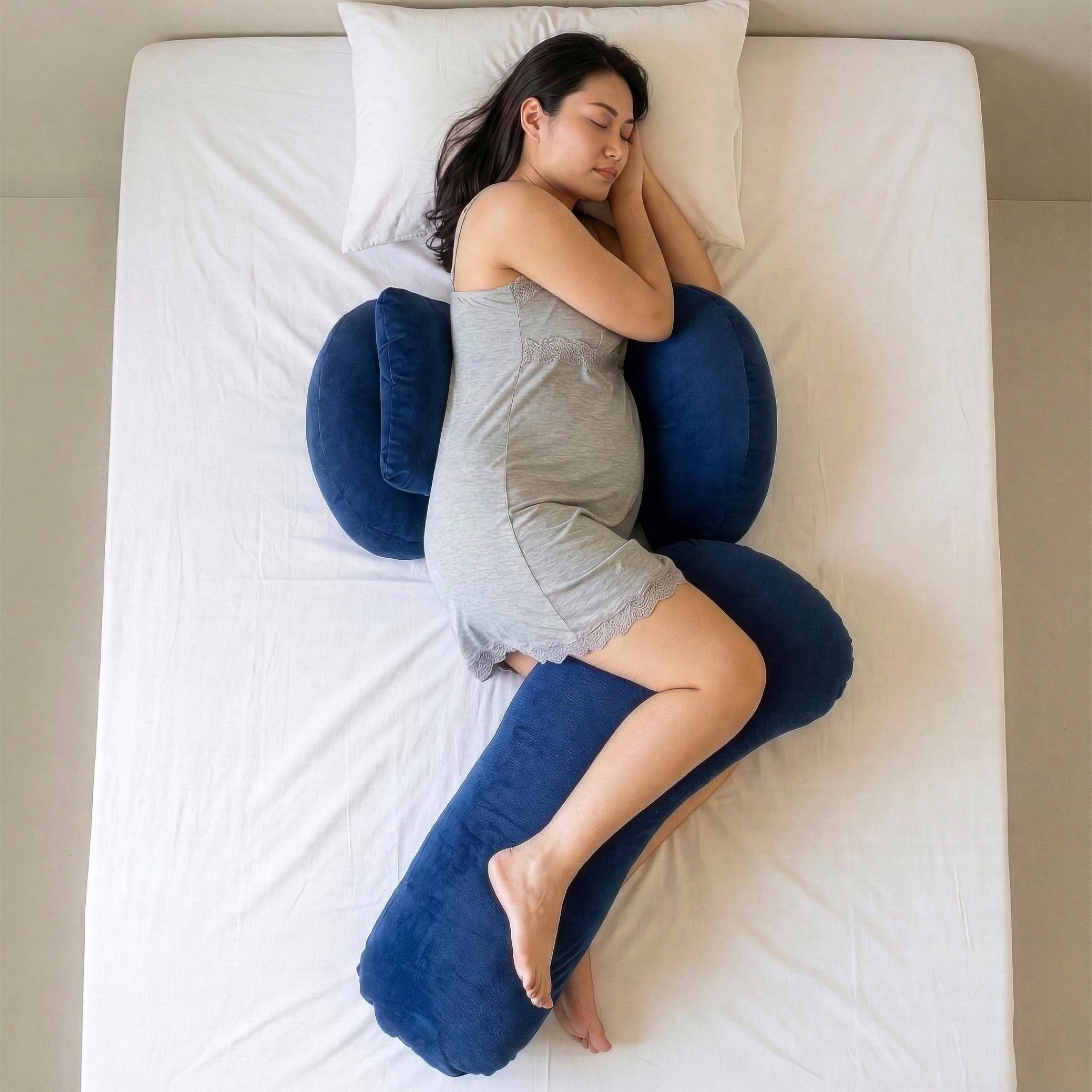 MY ARMOR Maternity Pillow Bundle | Full Body Pregnancy Pillow for Back, Belly, Hips & Leg Support | Adjustable Butterfly Design | Soft Travel-Friendly Cuddle Pillow for Pregnant Women-image-16