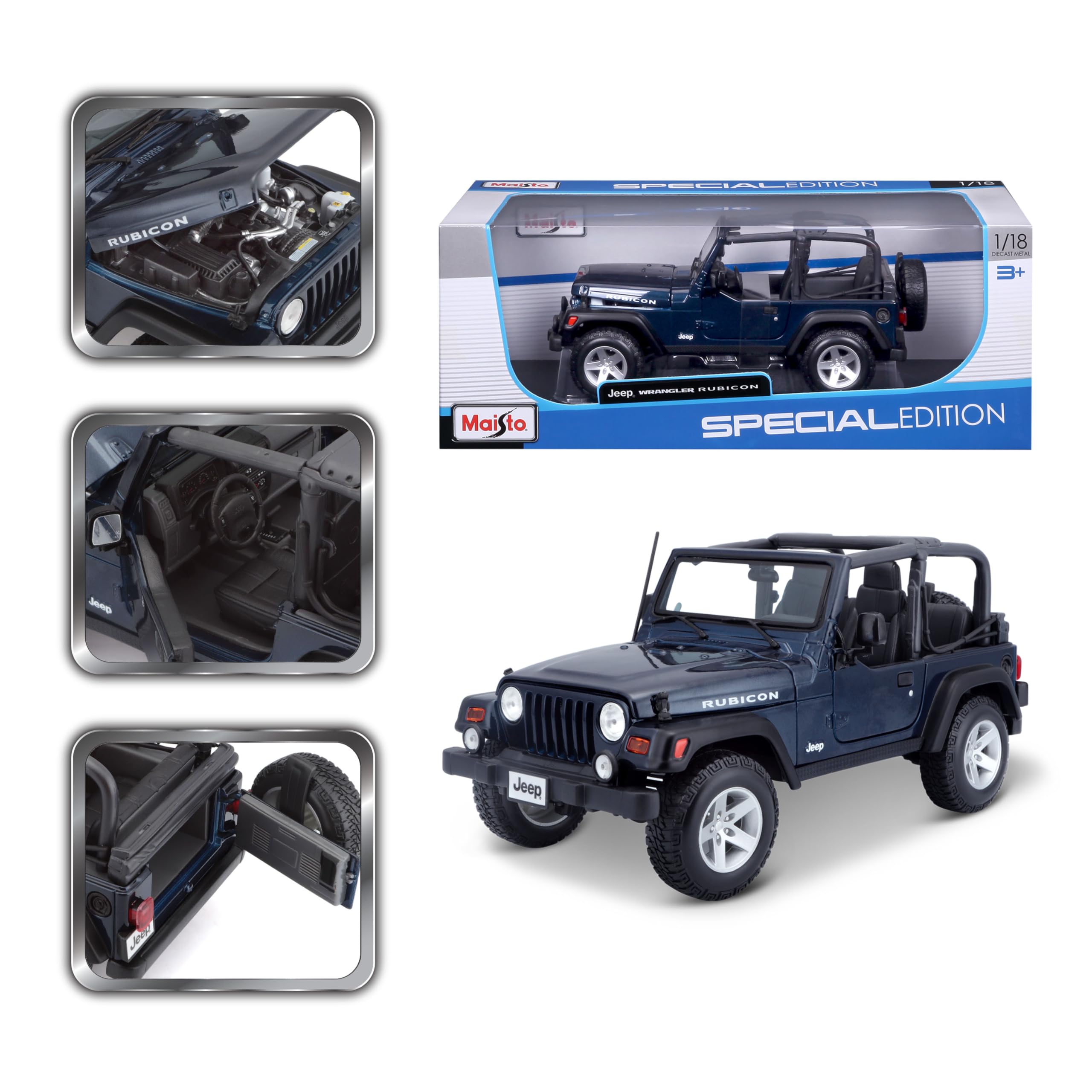 ミニカー Maisto Jeep Wrangler Rubicon 1/18 Amazon.com: Maisto 1:18 Jeep Wrangler Rubicon (Colors May Vary