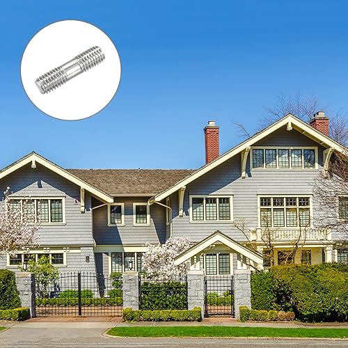 Miniatura 33 de METALLIXITY Tornillos de doble extremo (rosca M8, 3.150 in de longitud), 5 unidades, acero inoxidable 304, pernos de varilla roscados dobles