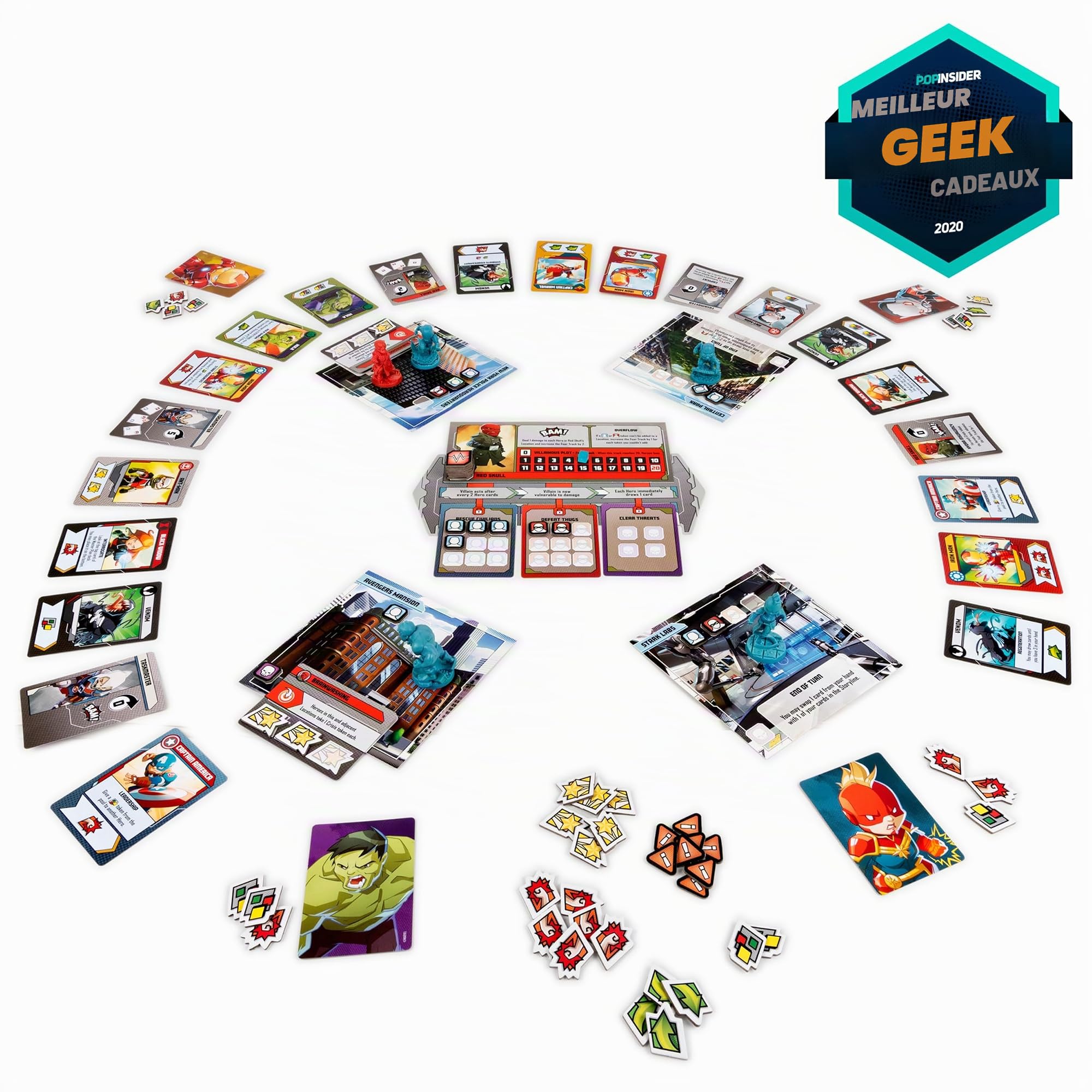 Marvel United Jeu de Cartes de stratégie coopérative Super Hero pour Adultes et Enfants à partir de 8 Ans