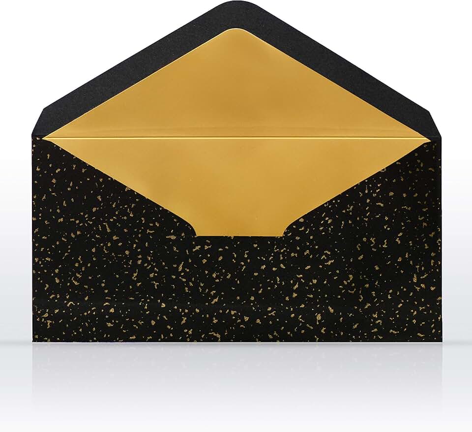 Amazon.co.uk black and gold envelopes