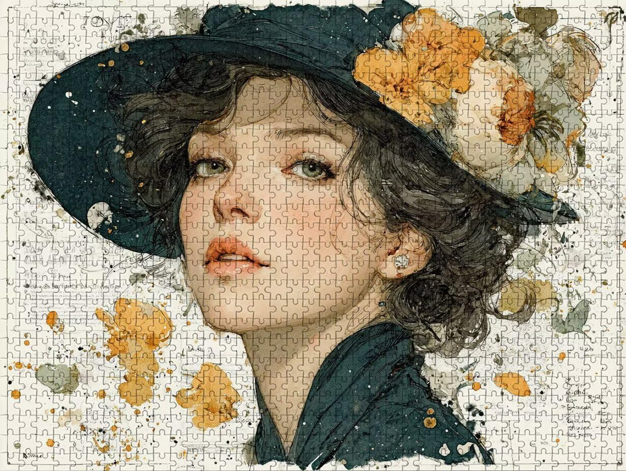 Donna Puzzle 6000 Pezzi Adulti, Flower Puzzle Legno con Scatola 179x105cm, Idea Regalo Uomo e Donna, Divertimento Per Adulti, per Gioco Familiar, Giochi di Sfida, Squisita confezione Regalo, P-5653