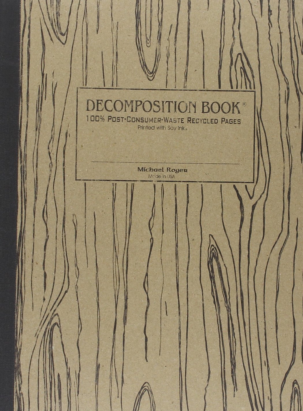 Woodgrain Book CollegeRuled Composition Notebook With