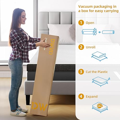 Miniatura 11 de DWVO California King Mattress Topper, 3 Inch Cooling Gel Memory Foam Mattress Topper, 3 Zone Ventilated Design Foam Bed Topper for Pressure Relief,