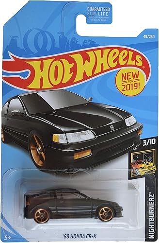 Hot Wheels Nightburnerz 310 Negro Honda CR-X 49250