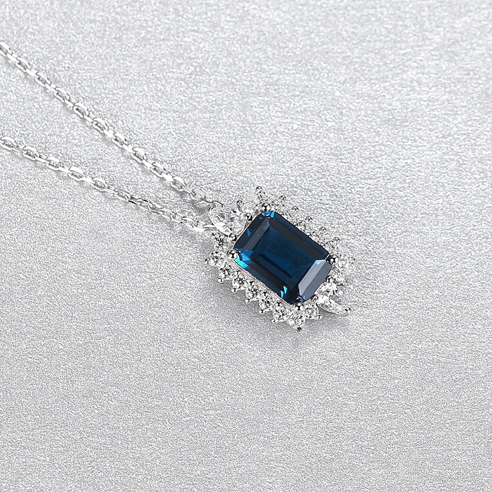 Collier En Argent Sterling 925 - 4,80g, Pierres Multicolores (émeraude, Rubis) - Longueur 19,5 Pouces