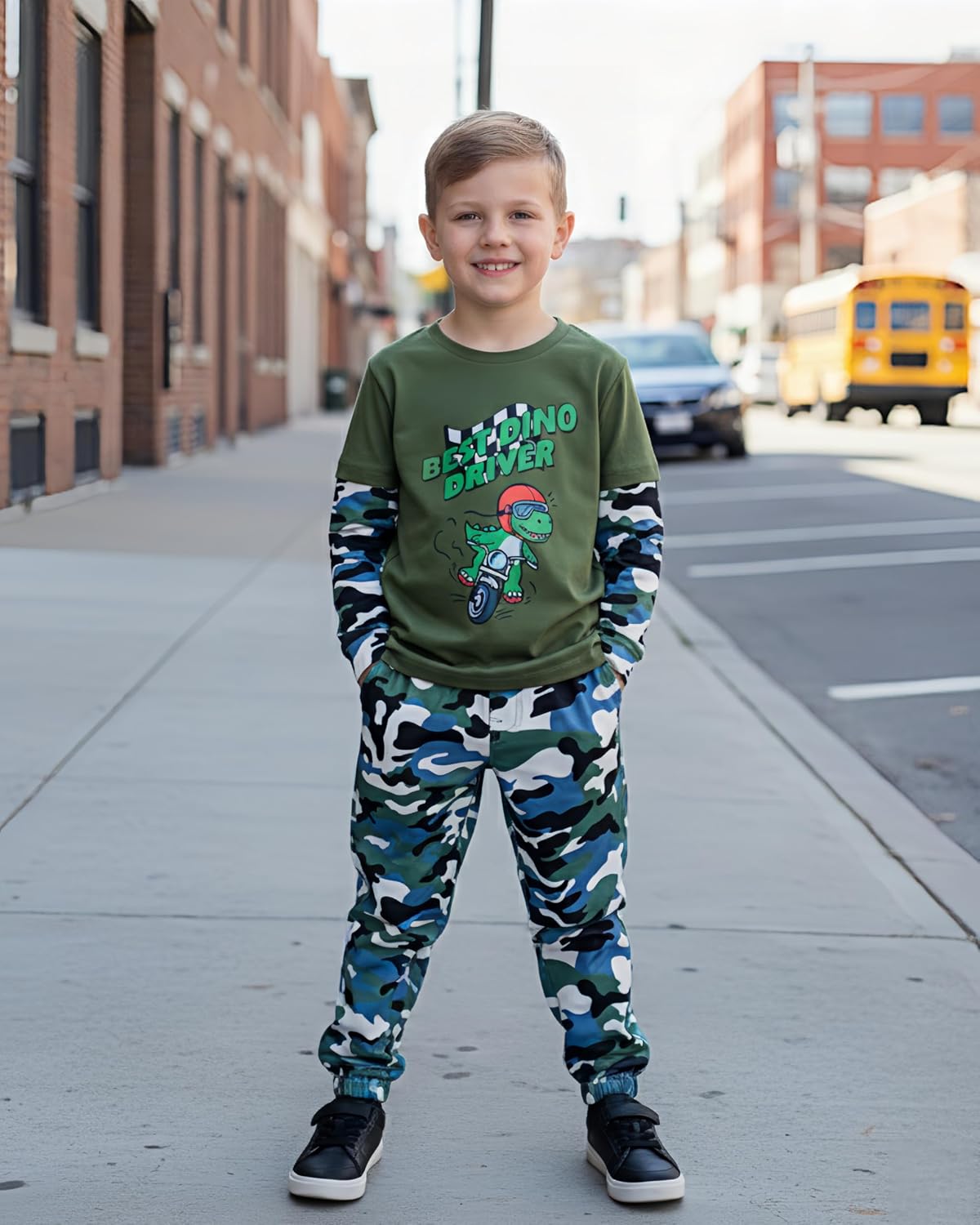 Toddler Boys Clothes Long Sleeve T-Shirt Tops Sweatsuit Pants 2Pcs Fall Winter Boy Clothes 4-8 Years
