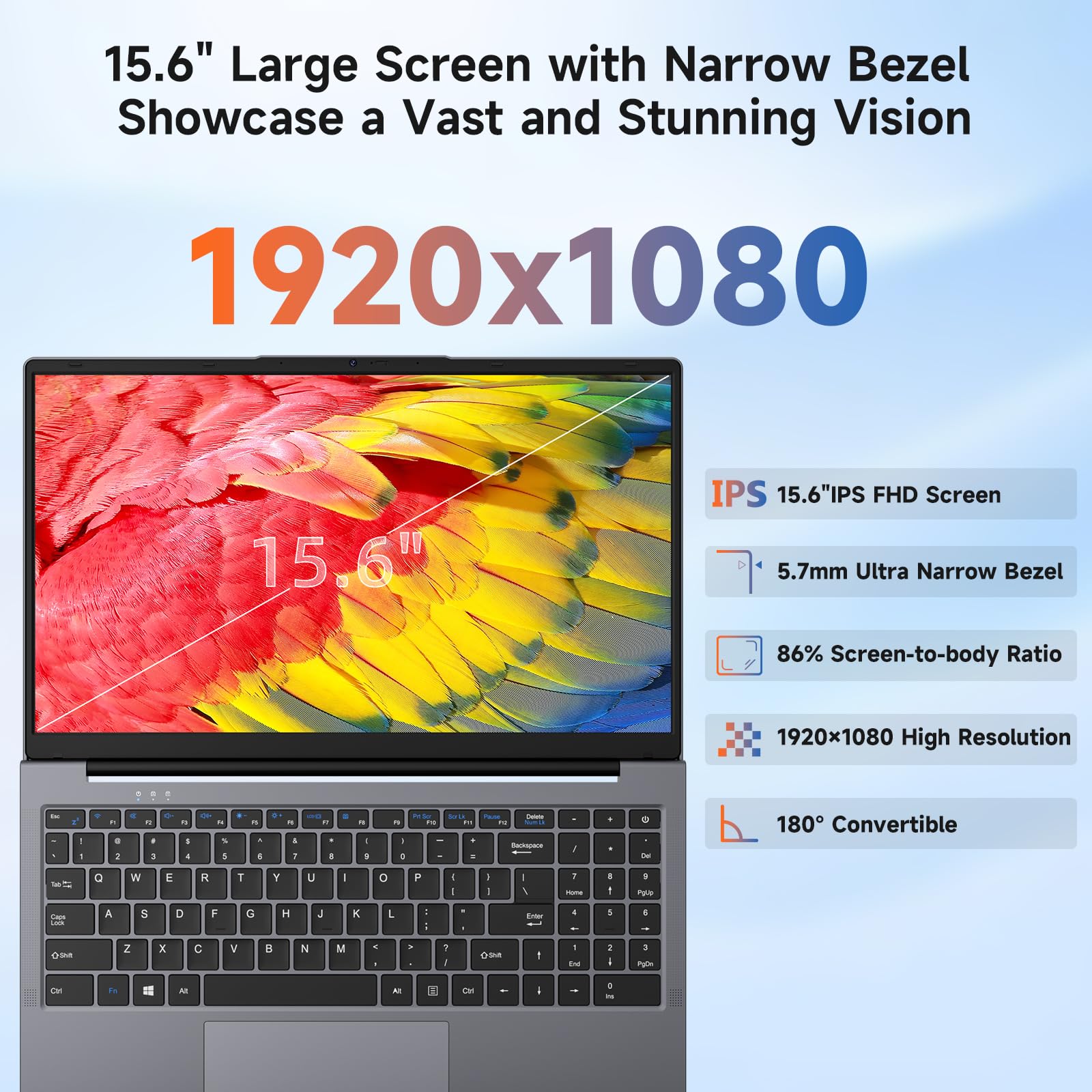 Bmax X15 Pro Laptop, Intel N95 (4C/4T, Up to 3.4GHz, Beats N97