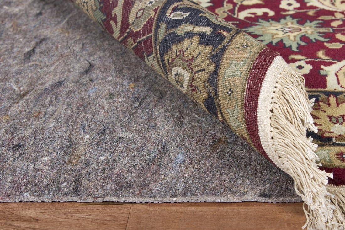 Gray Recycled Fiber Premium Reversible Felted Pad for a 12' x 15' Area