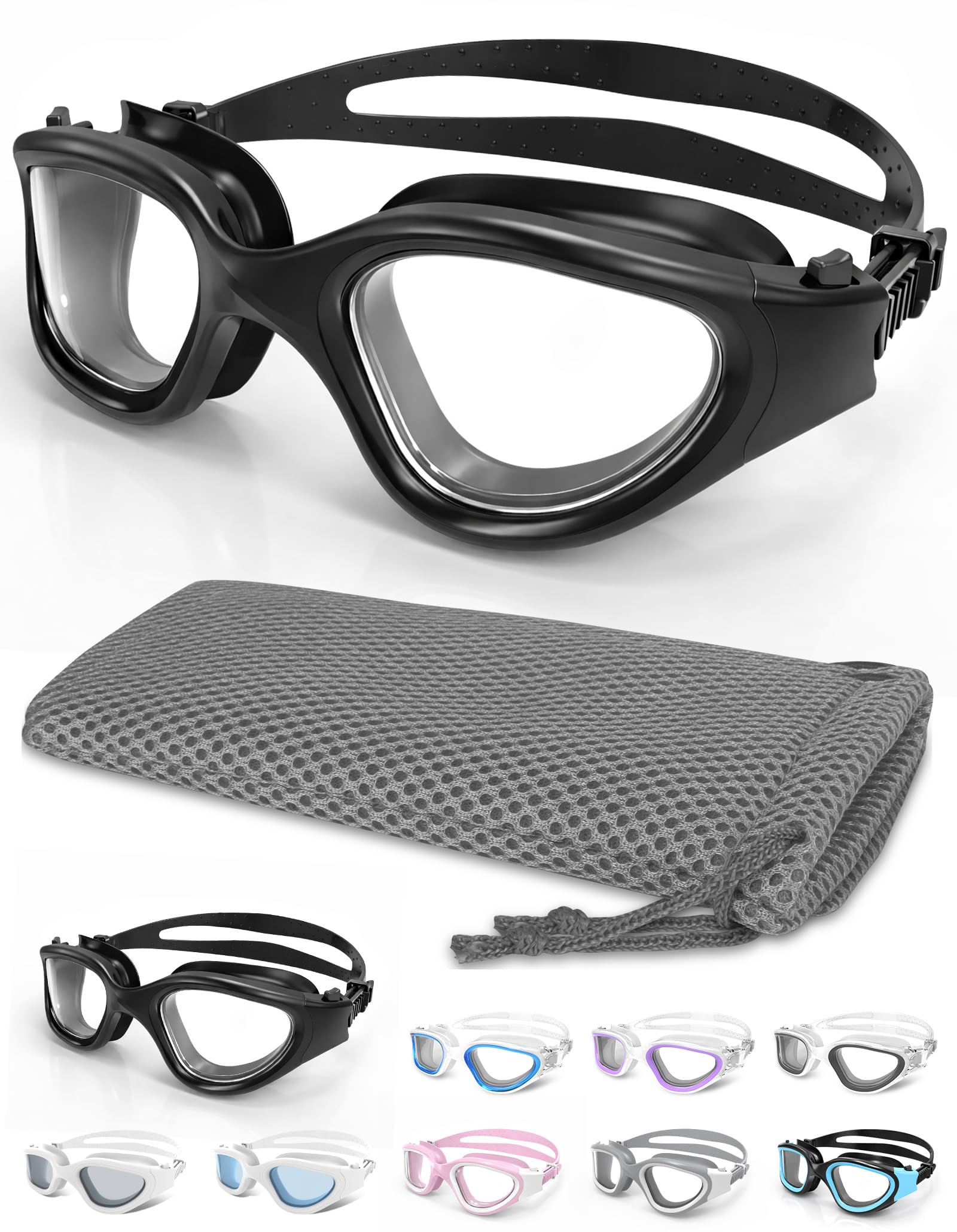 Winline Swimming Goggles Clear Vision Anti Fog Anti UV Anti Leak Waterproof Easy to Adjust Swim Goggles for Adult Men Women Teenager — image 1