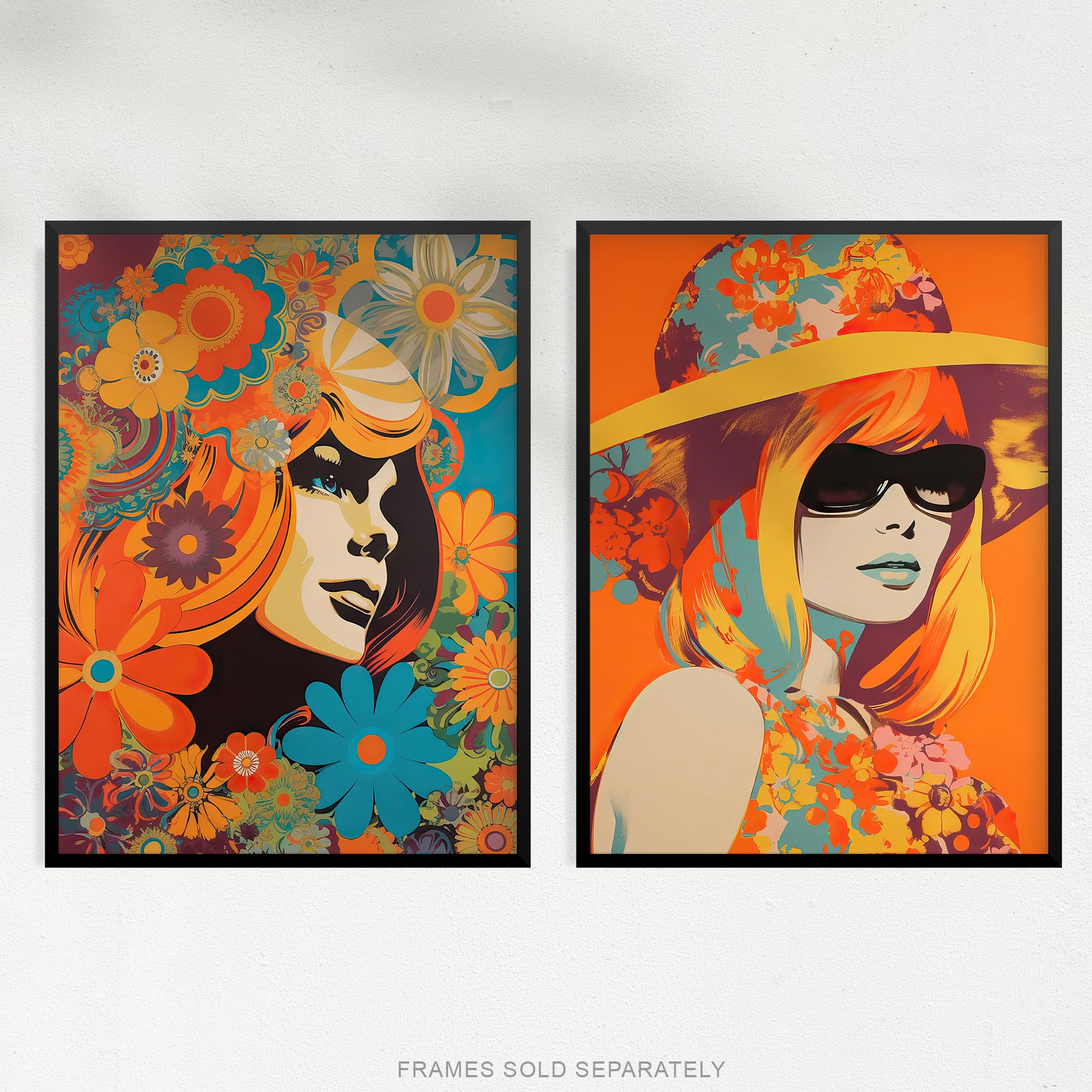 【新品】PASTELRIB アートポスター（A4サイズ）Seven two Amazon.com: Artery8 Set of 2 Prints Flower Power Fashion Female