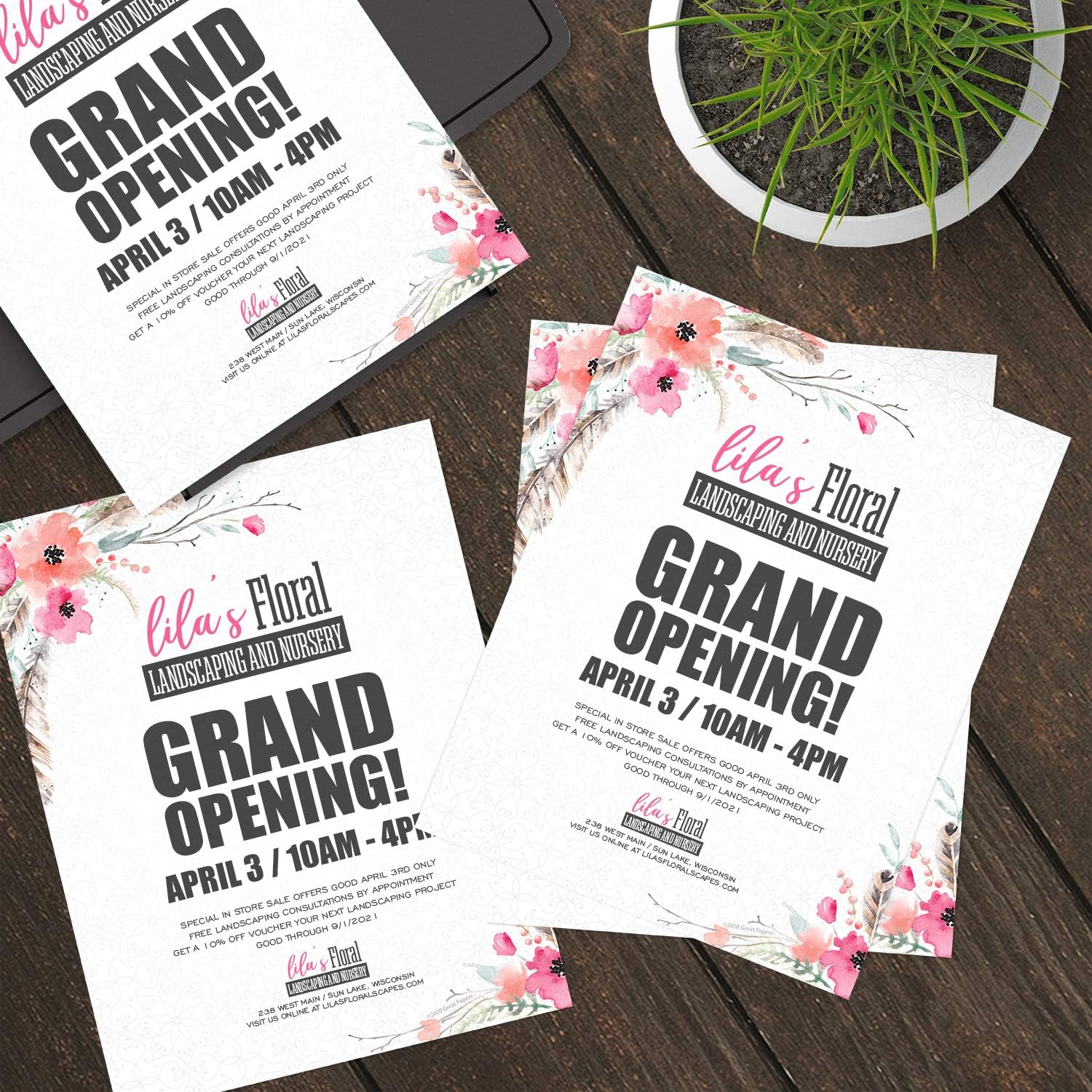 Great Papers! Boho Spirit Letterhead / 80 Sheets Watercolor Floral Arrow Letter Paper / 8.5" x 11" Baby Shower Bridal Shower Stationery