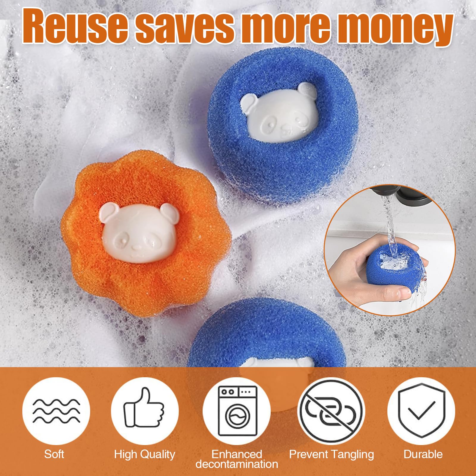 10 Stücke Fusselbälle für Waschmaschine Waschmaschine Haarfänger für Tierhaarentferner Waschmaschine Waschmaschine Wiederverwendbarer Anti Anti-Entfernt Tierhaare - Waschball für Waschmaschine und Tr