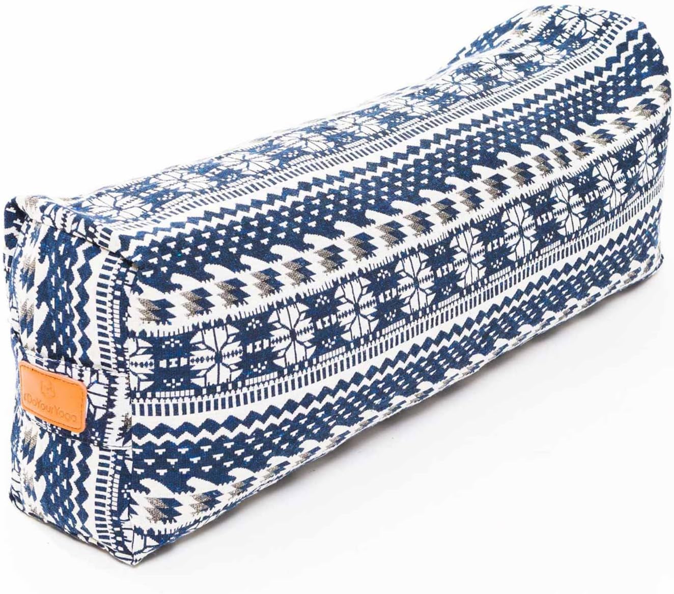 #DoYourYoga Rectangular Yoga Bolster »Paravati« with Organic Spelt Hull / 26.4" x 5.1" – Yoga Cushion/zafu/Meditation Cushion/Meditation mat/high Sitting Comfort/Machine Washable & Skin-Friendly.