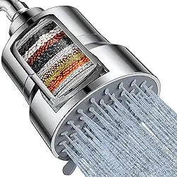 Chuveiro filtrado, chuveiro de alta pressão de 3 modos com cartucho de filtro de chuveiro de água dura de 15 estágios para remover cloro e substâncias nocivas