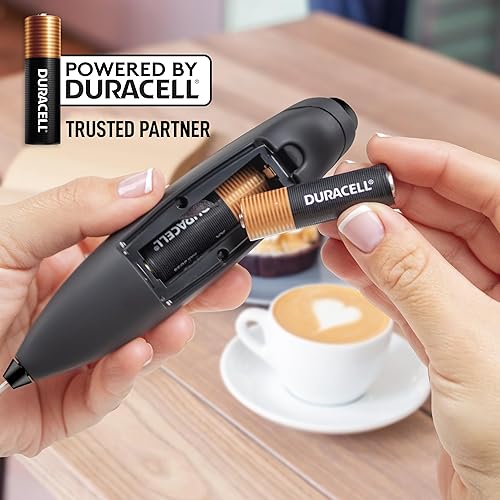 Miniatura 7 de Zulay - Potente espumador de leche con 4 pilas Duracell incluidas, manual, potente espumador de leche para capuchino, frappé, matcha y crema de