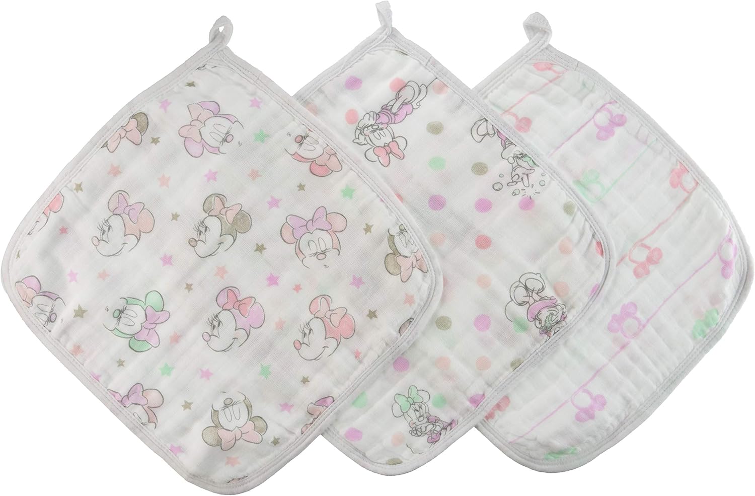 Amazon Aden By Aden Anais エイデン バイ エイデンアンドアネイ 日本正規品 モスリンコットン Disneyウォッシュクロスセット3枚入り Minnie Bubble Adisn453j おくるみ ベビー マタニティ 通販