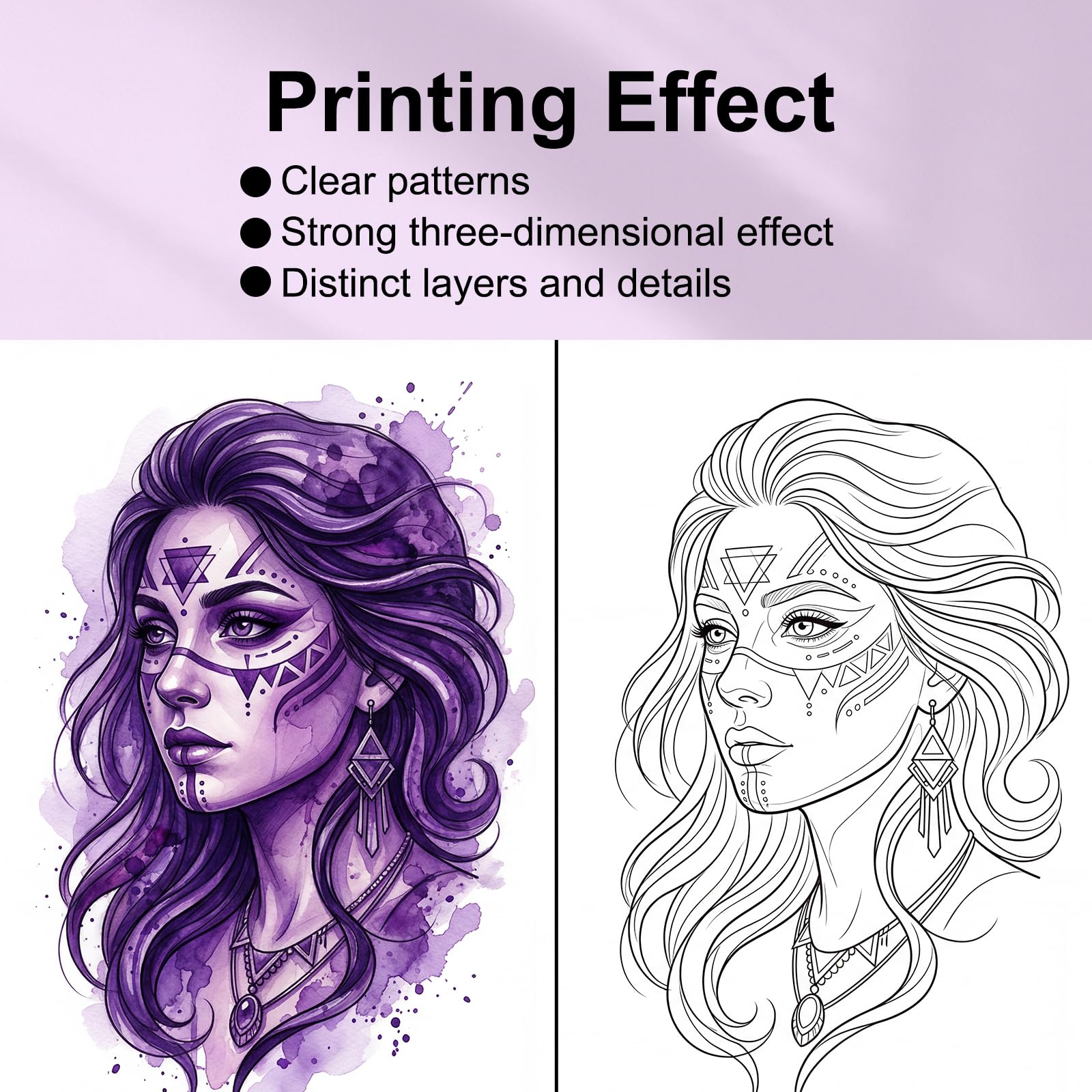 Encre pour Pochoir de tatouage Violette 100ml pour EcoTank Imprimante
