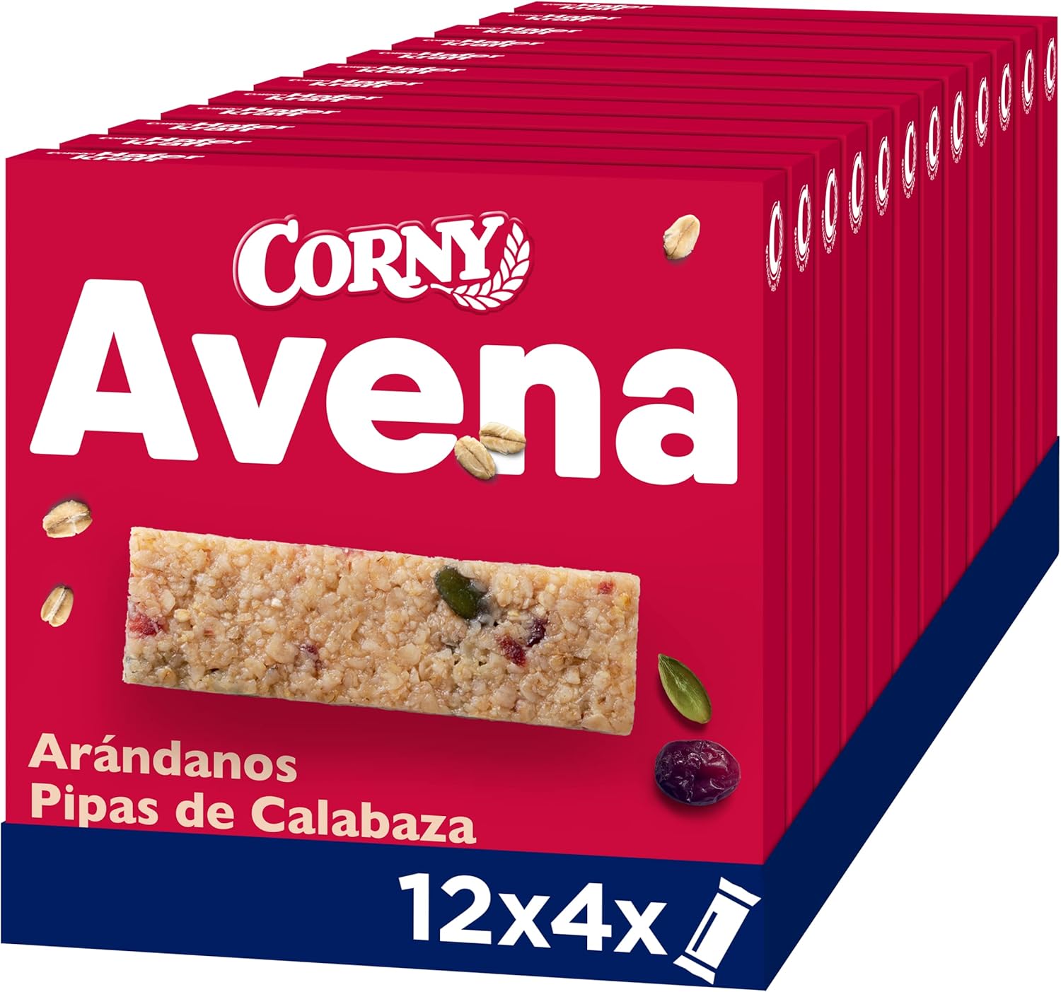 Corny - Barritas de Cereales con Avena Arándanos y Pipas de Calabaza. 12 estuches con 4 barritas 12x(4x35g) - ¿Vale la pena?