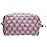 PAZIMIIK Checkered Makeup Bag for Purse Portable Zipper Make Up Pouch Small Cosmetic Case for Travel Red Blue