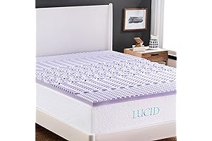 LUCID 2 Inch 5-Zone King Foam Topper: Elevate Your Sleep with Lavender Infusion