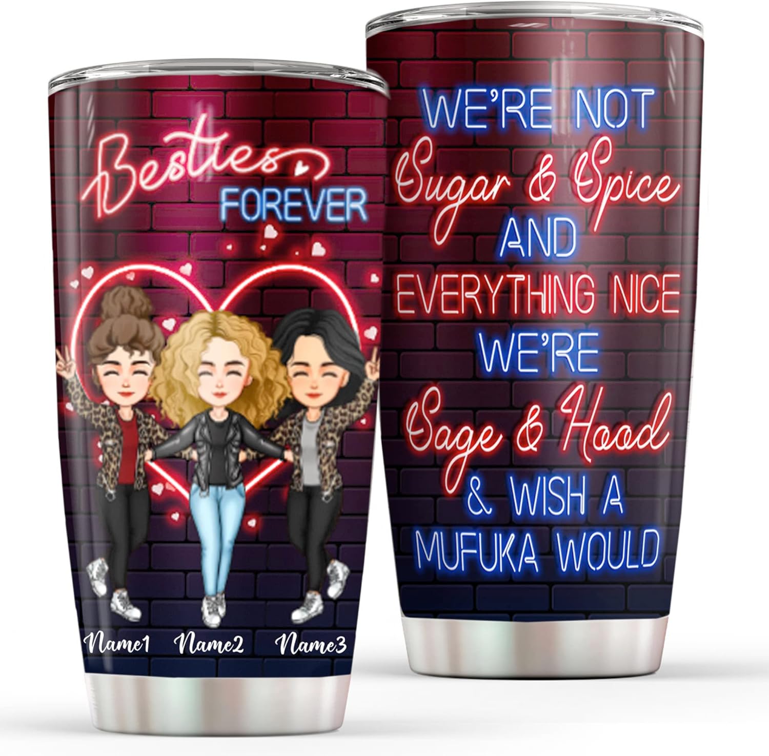 Personalized Besties Here's To Another Year Of Bonding Over Alcohol Tumbler,You are my person cups,Customized Best Friend Mug,Gift For Sister,Bestie On Christmas Birthday