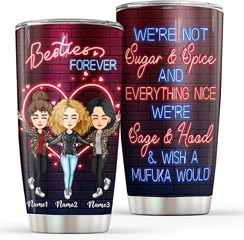 Miniatura 7 de Vaso personalizado con texto en inglés "Partners in Crime" para mejor amiga, vaso de 20 onzas, 30 onzas, vaso personalizado para mejor amiga, regalo