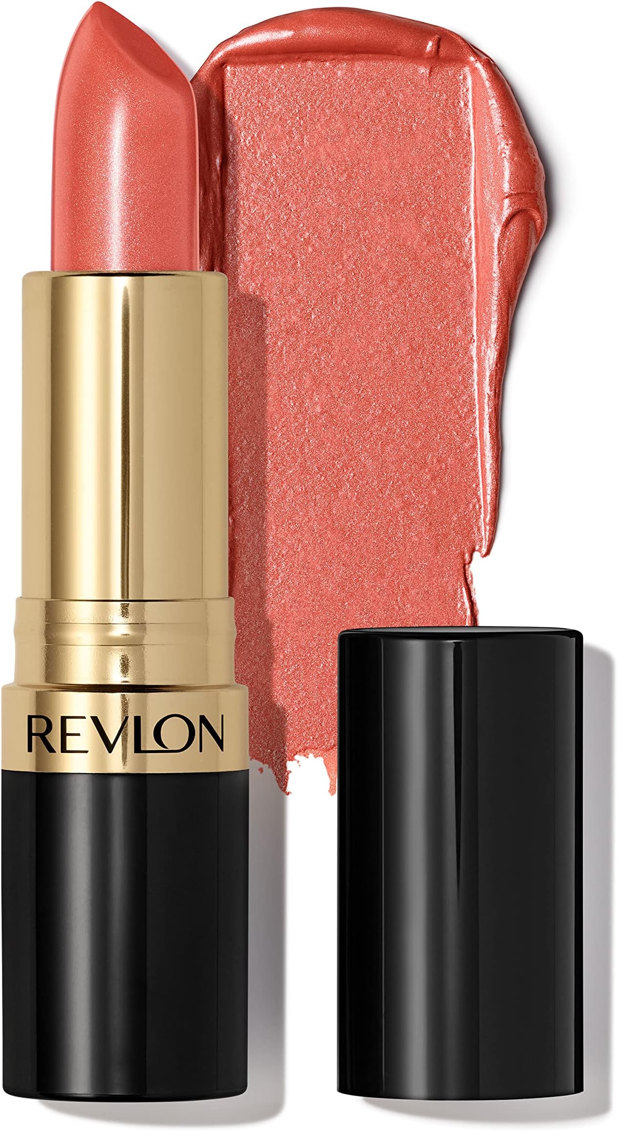 Lipstick by Revlon, Super Lustrous Lipstick, High Impact Lipcolor with Moisturizing Creamy Formula, Infused with Vitamin E and Avocado Oil, 628 Peach Me