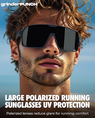 Miniatura 2 de grinderPUNCH XL Baseball, Pickleball, Running, Hiking & Cycling Polarized Sport Sunglasses for Men & Women with UV Protection