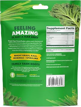 Amazing Grass Super Greens Booster Smoothie Mix, Spirulina, Moringa, 30 SRV